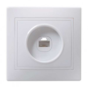 Розетка компьютерная 1-м СП Кварта РК10-ККм IP20 крем. ИЭК EKK10-K33-DM