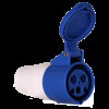 Розетка кабельная 16А 220В 2P+E IP44 (213) EKF ps-213-16-220