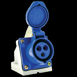 Розетка наруж. уст. 32А 220В 2P+E IP44 (123) EKF ps-123-32-220