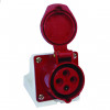 Розетка наруж. уст. 32А 380В 3P+E IP44 (124) EKF ps-124-32-380