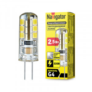Лампа светодиодная 71 359 NLL-S-G4-2.5-230-4K 2.5Вт 4000К белый G4 190лм 220-240В Navigator 71359