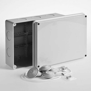 Коробка распр. ОП 240х195х90 IP55 без герм. Рувинил 67066