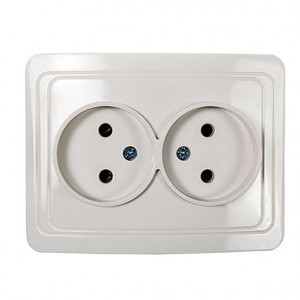 Розетка 2-м CLASSICO 2102 бел. ASD / IN HOME 4680005959914
