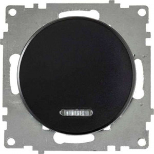 Механизм выключателя 1-кл. СП Florence 10А IP20 с подсветкой черн. OneKeyElectro 2172824