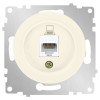 Механизм розетки комп. 1-м СП Florence 1xRJ45 кат.5e беж. OneKeyElectro 2172793